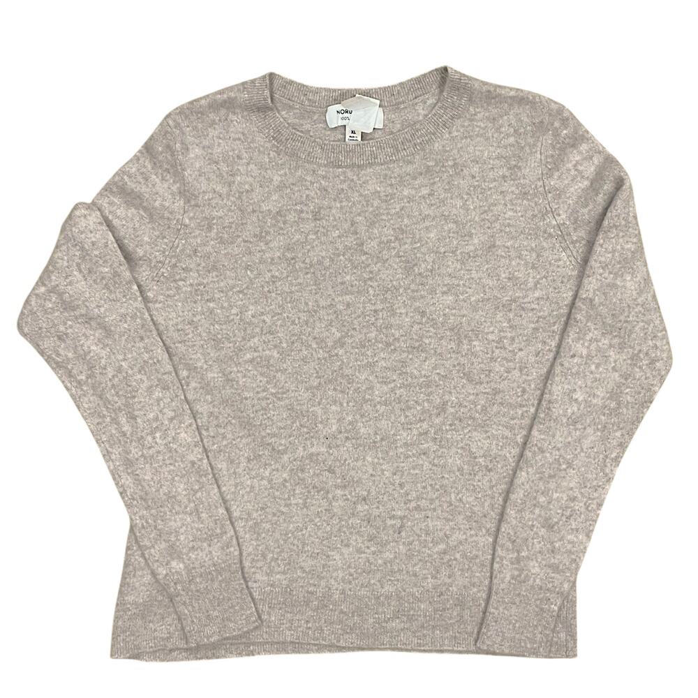 Nordstrom Women’s XL Oatmeal 100% Cashmere Pullover Sweater Cream Tan Old Money